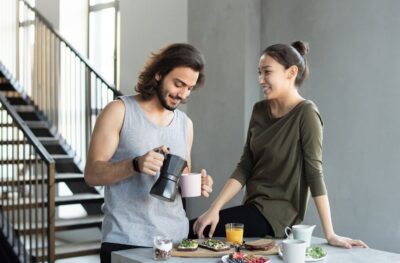 Couple Having Breakfast